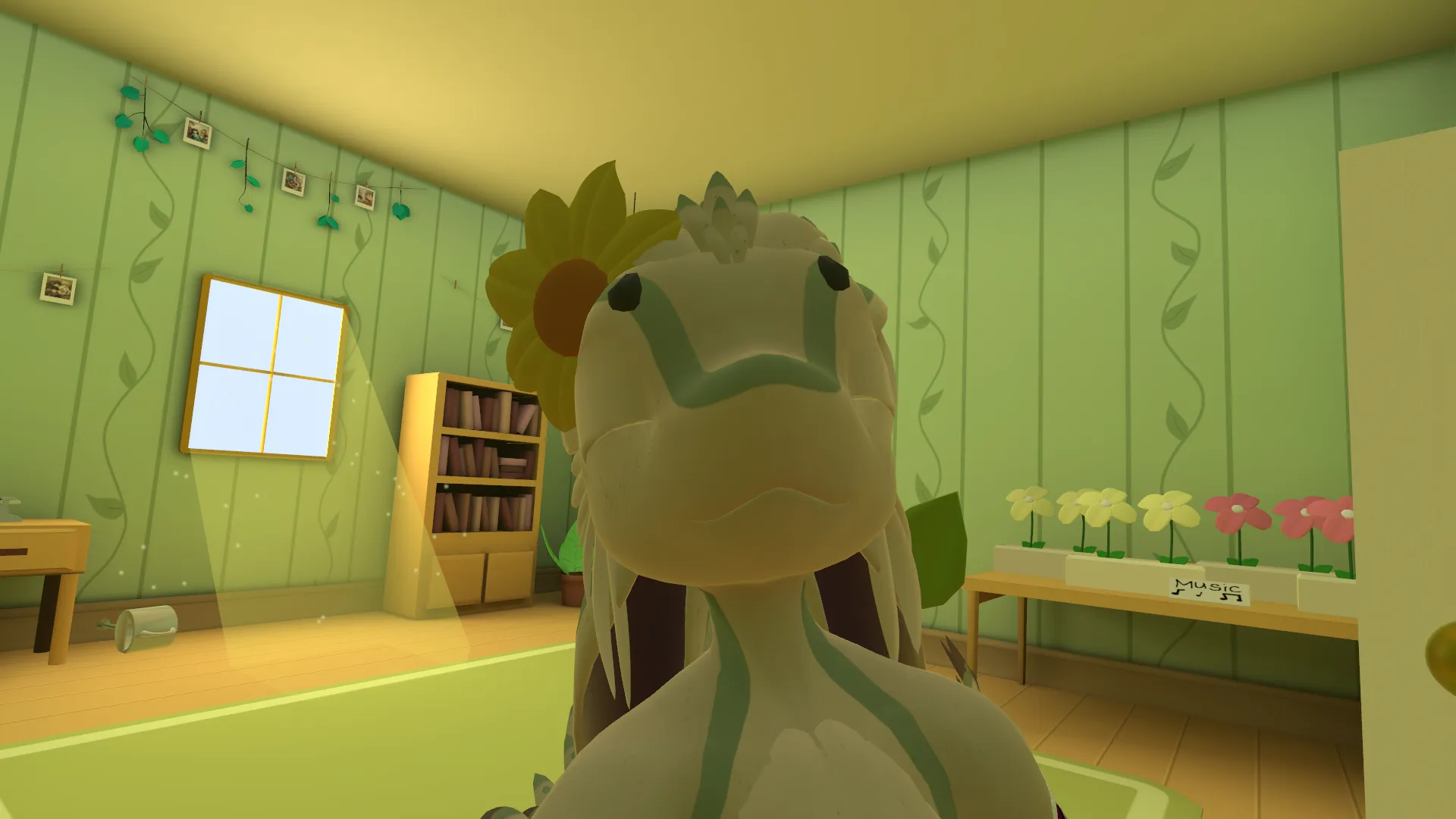 Atora with eyes closed